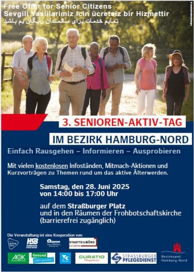 3. Senioren-Aktiv-Tag im Bezirk Hamburg-Nord –  Einfach Rausgehen – Informieren – Ausprobieren
