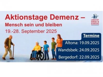 Aktionstage Demenz 2025 unter dem Motto „Mensch sein und bleiben“ vom 19. bis 28. September 2025