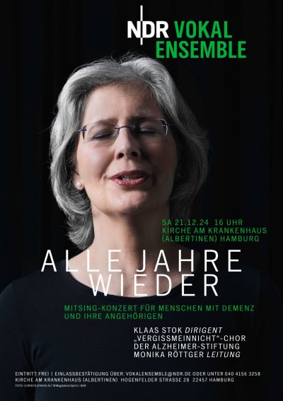 Weihnachtskonzert der Vergissmeinnicht Chöre & NDR Vokalensemble in der Kirche am Krankenhaus Albertinen 