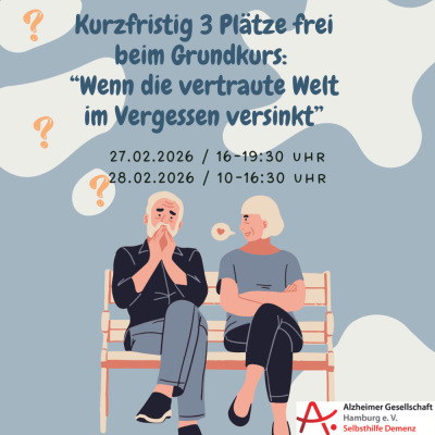 Kurzfristig 3 Plätze frei: Wenn die vertraute Welt im Vergessen versinkt Teil 1 und 2 mit Lina Sommer von 16:00 - 19:30 Uhr