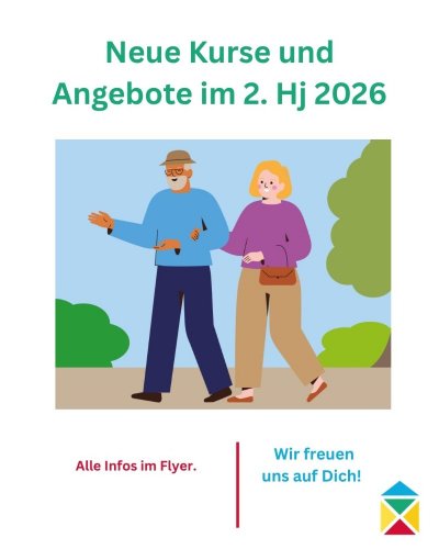 Der neue Schulungsflyer für das zweite Halbjahr 2026 der Angehörigenhilfe Demenz ist jetzt da! 