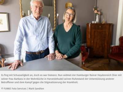 Artikel im Hamburger Abendblatt vom 26.04.2025: Hamburger über Leben mit Demenz: „Bin jetzt freier als vorher“ 